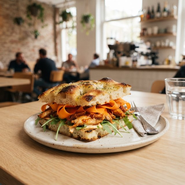 Focaccia kip piri piri