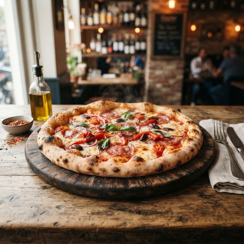 Keuze uit 6 verschillende huisgemaakte pizza’s