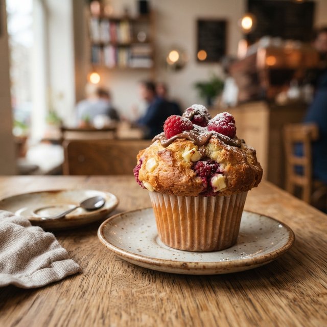 Rasberry White Chocolate Muffin