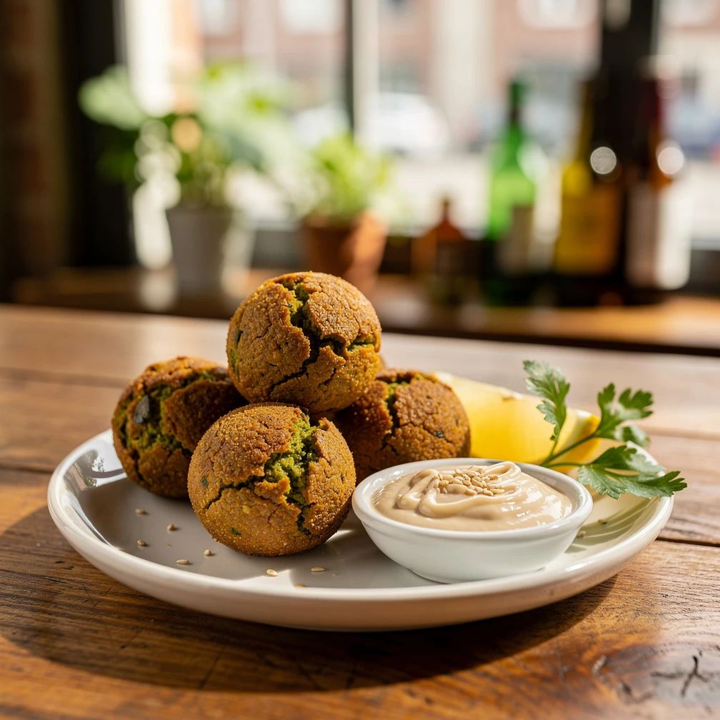 Falafelballetjes met tahinisaus