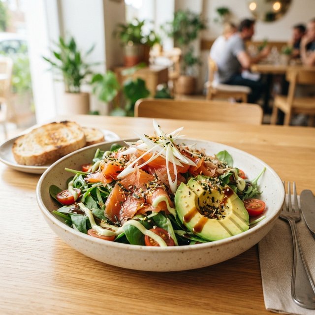 Teriyaki salmon salad