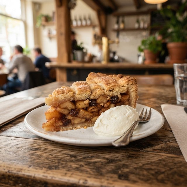 Apple Pie with Cream