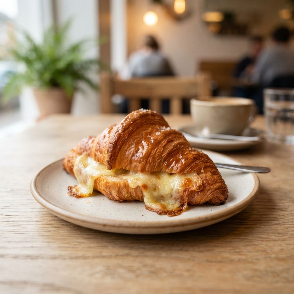 Butter croissant with cheese