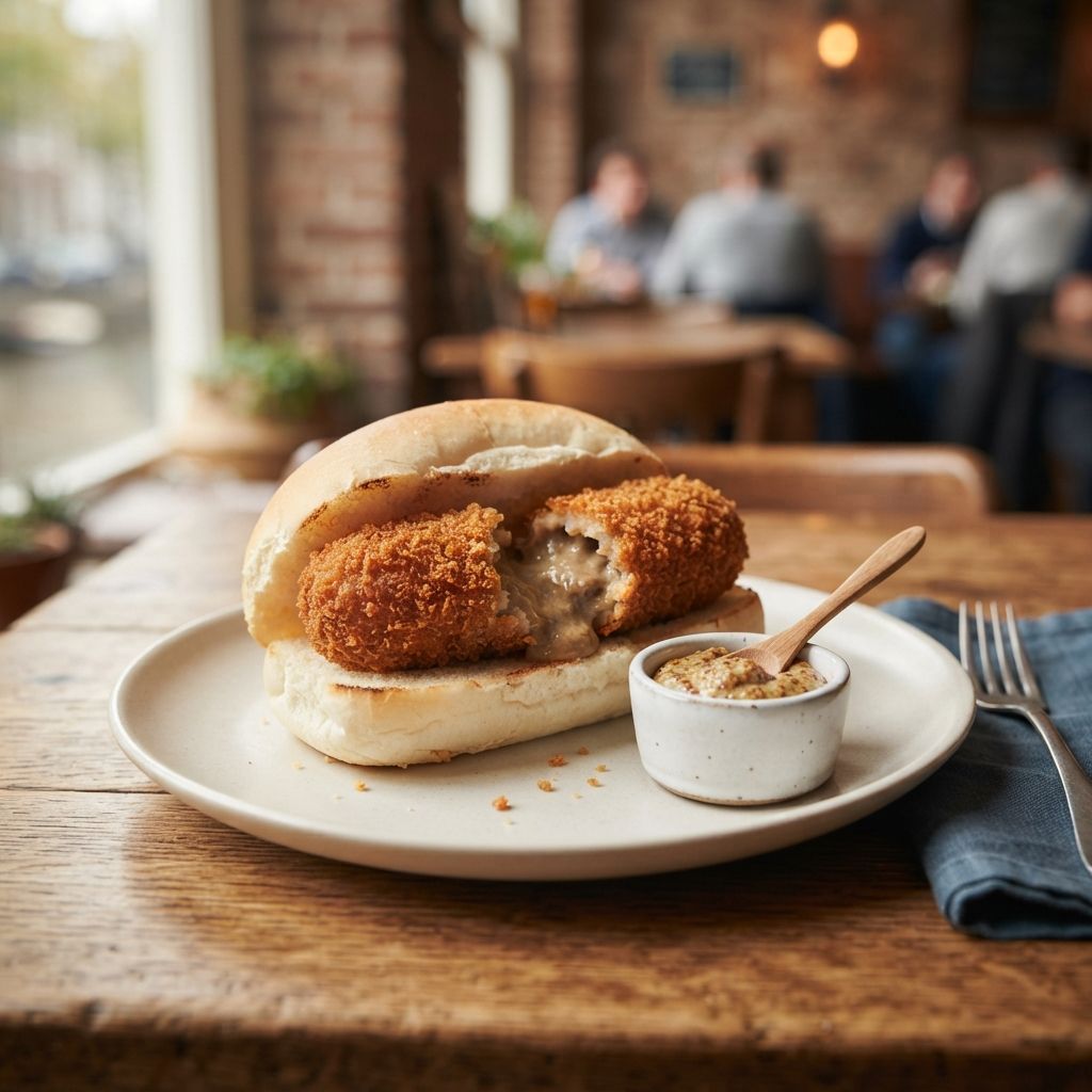 Kroket of kaaskroket en mosterd