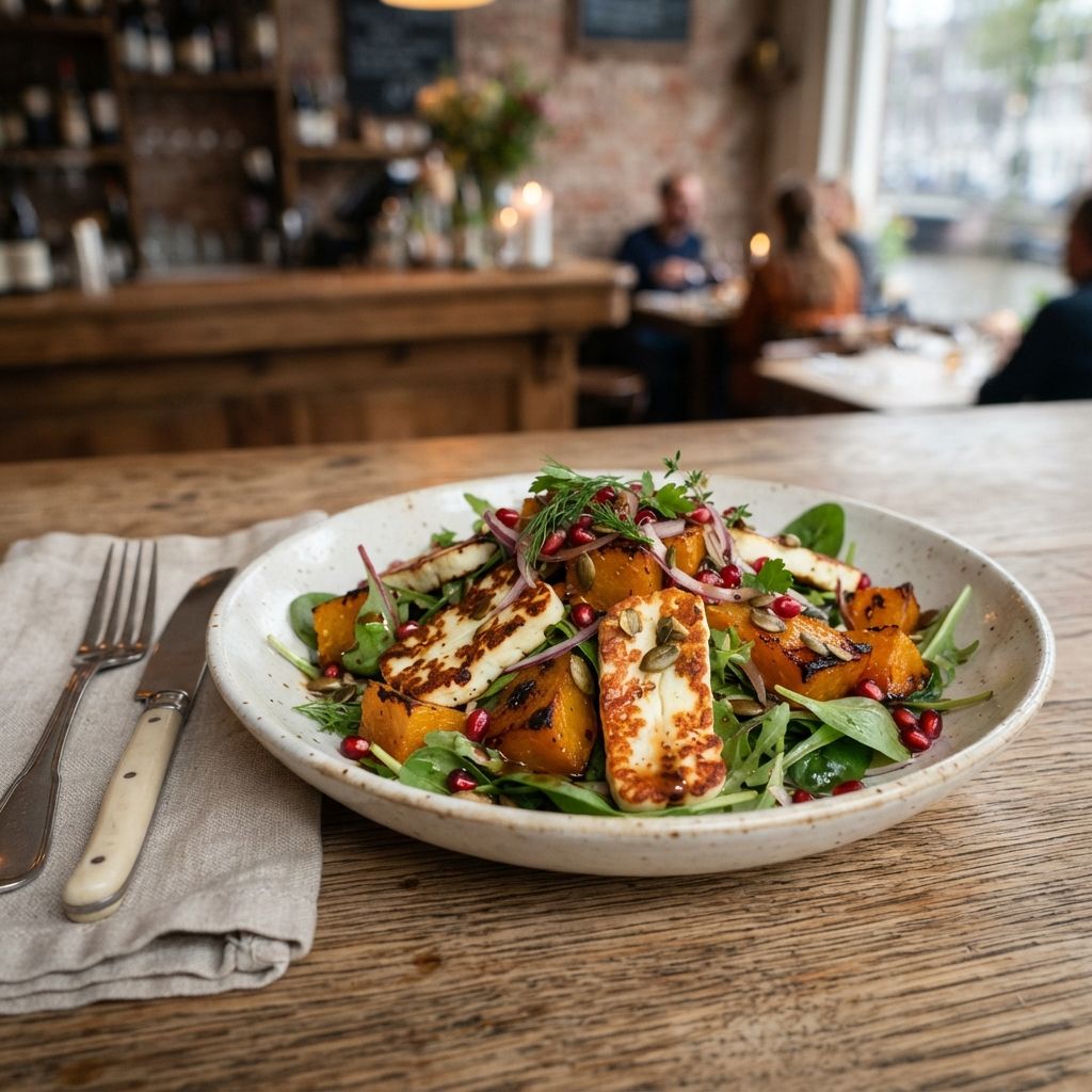 Roasted Pumpkin & Halloumi Salad