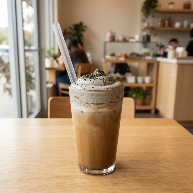Hojicha Black Sesame Cream