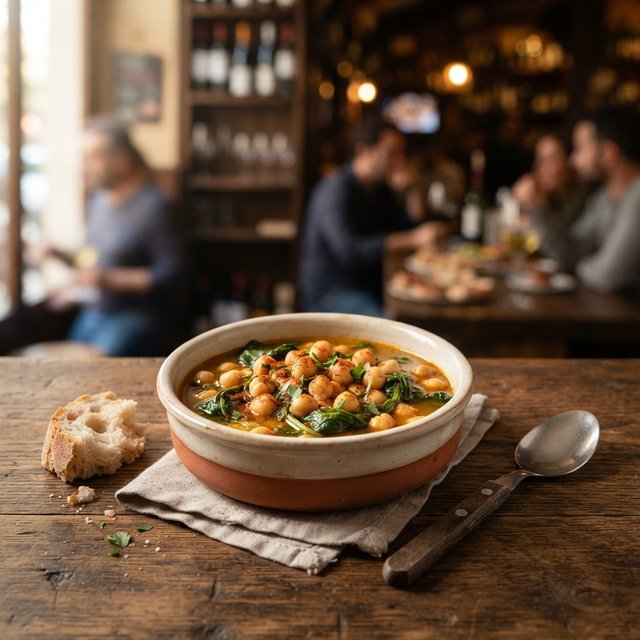 potaje - garbanzos con espinacas