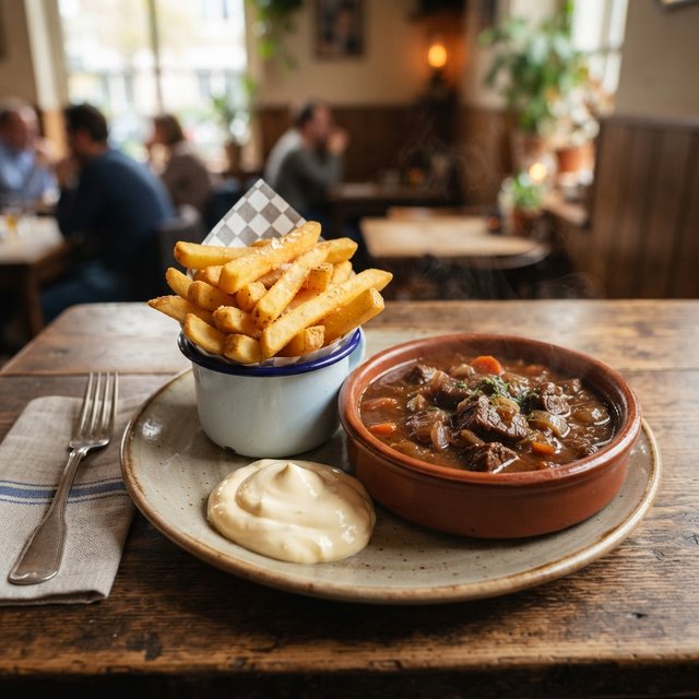 Fries with Beef Stew (Homemade)