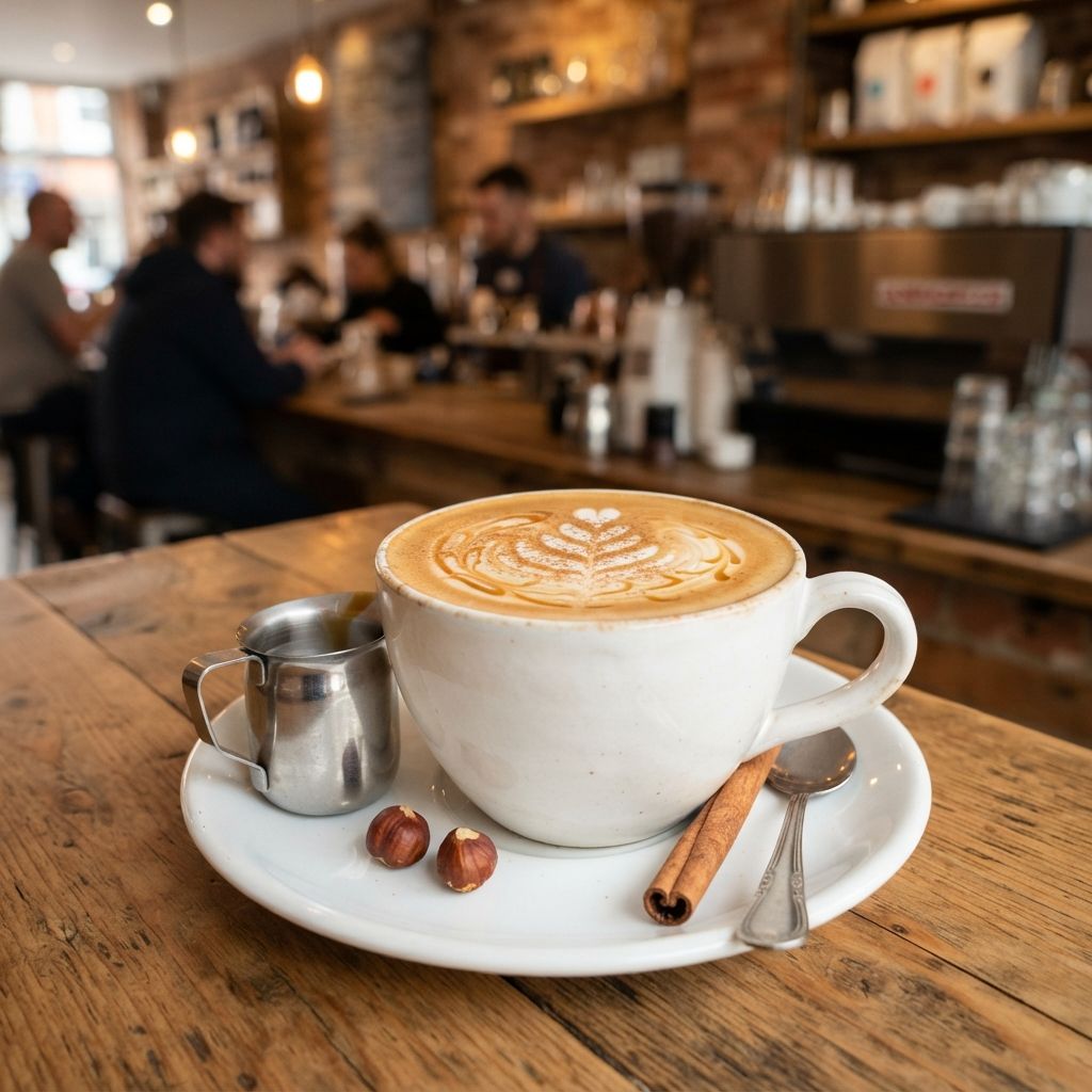 Caffe latte of cappuccino met smaakje