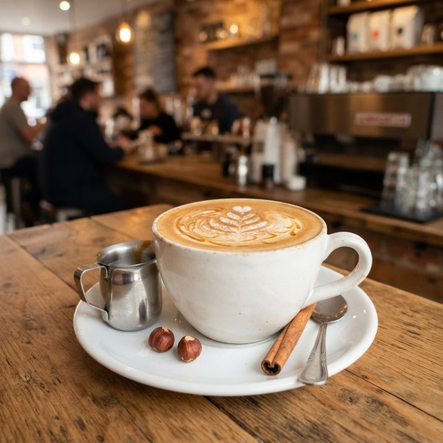 Caffe latte of cappuccino met smaakje