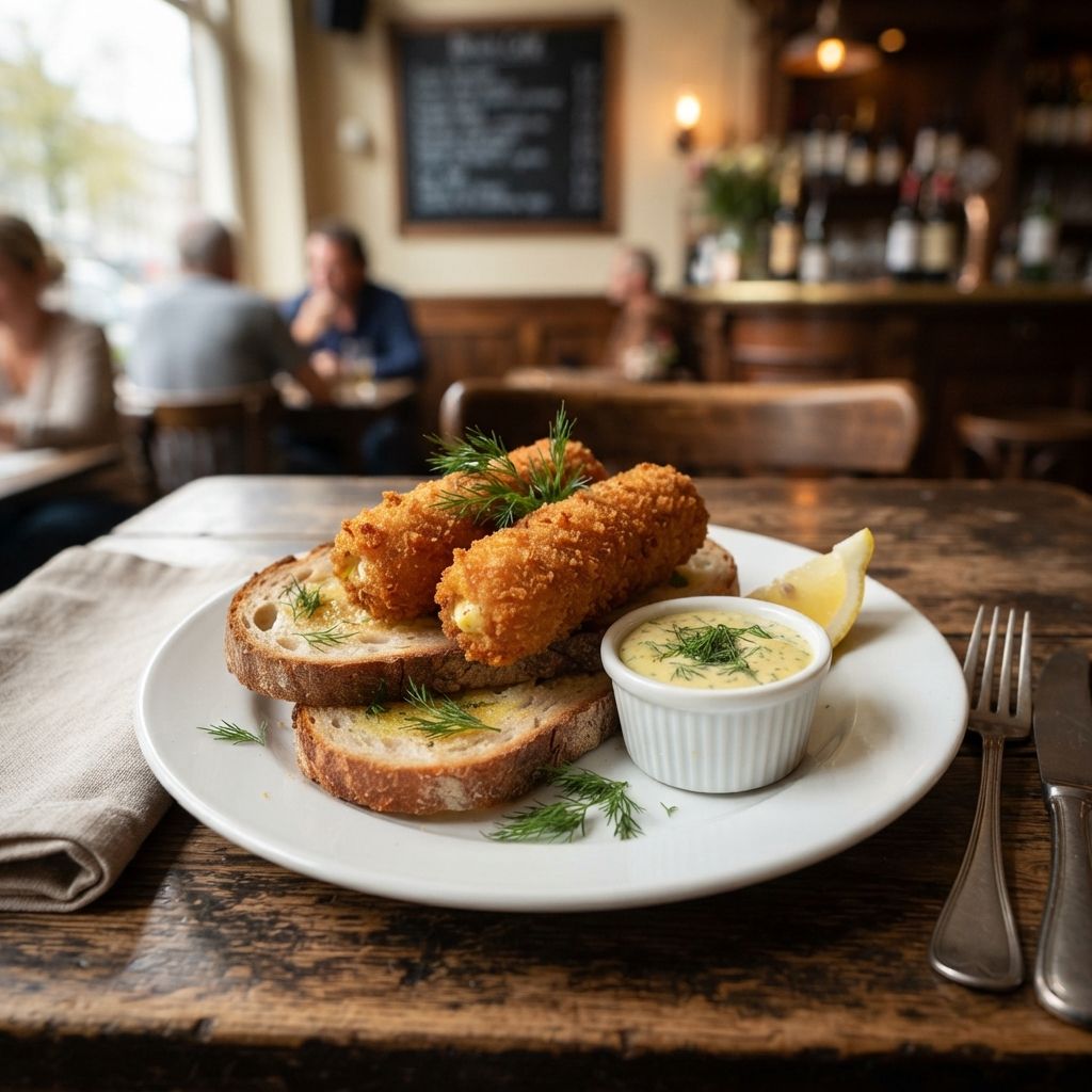 Garnalenkroketten op Brood