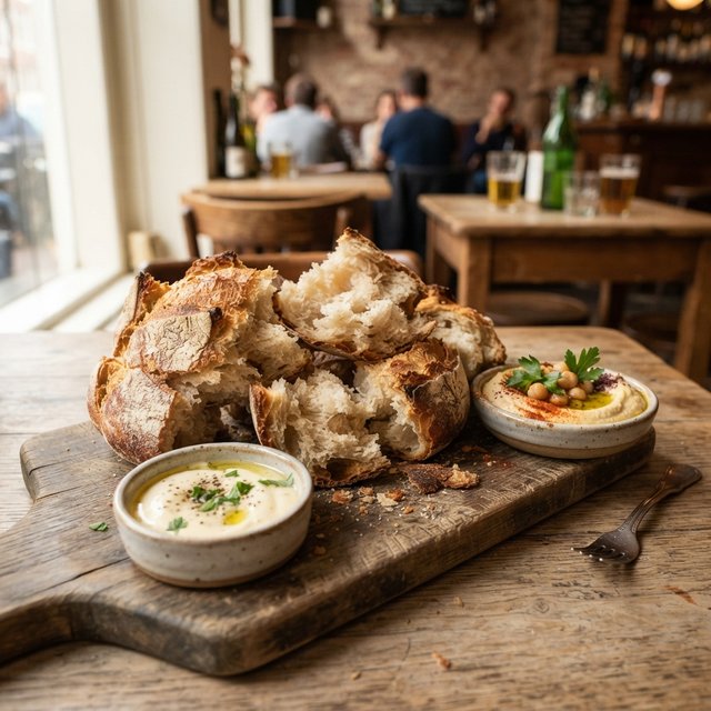 Breekbrood met aioli of hummus