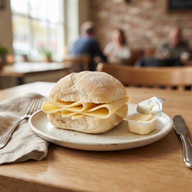 Jonge kaas en een cupje boter