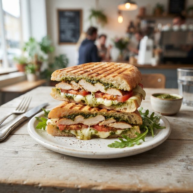 Chicken, cheese, tomato & pesto