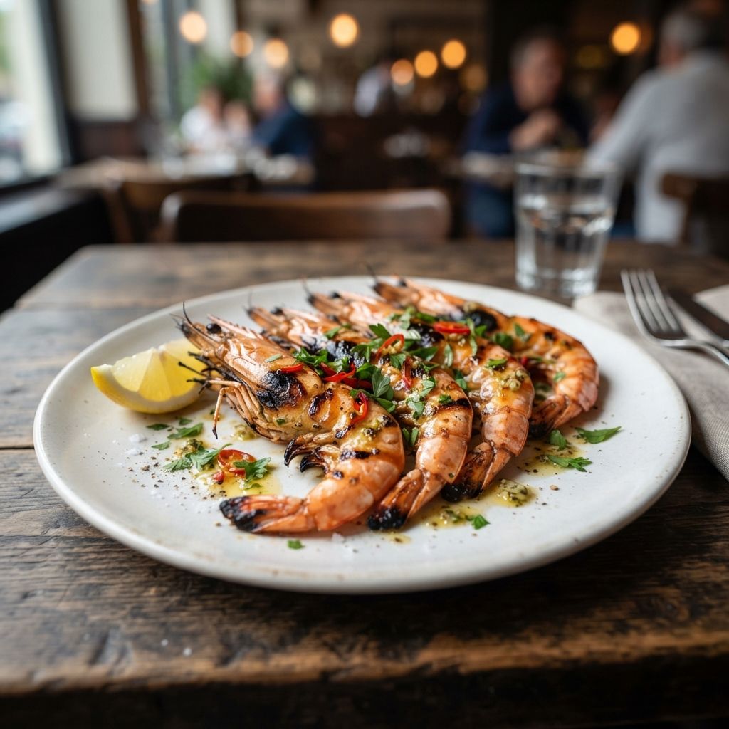 Gegrilde gamba's / Grilled prawns