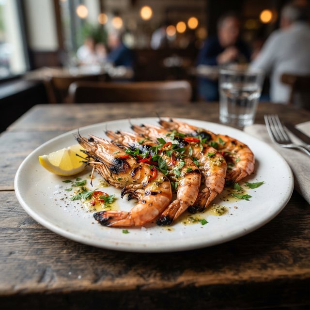 Gegrilde gamba's / Grilled prawns