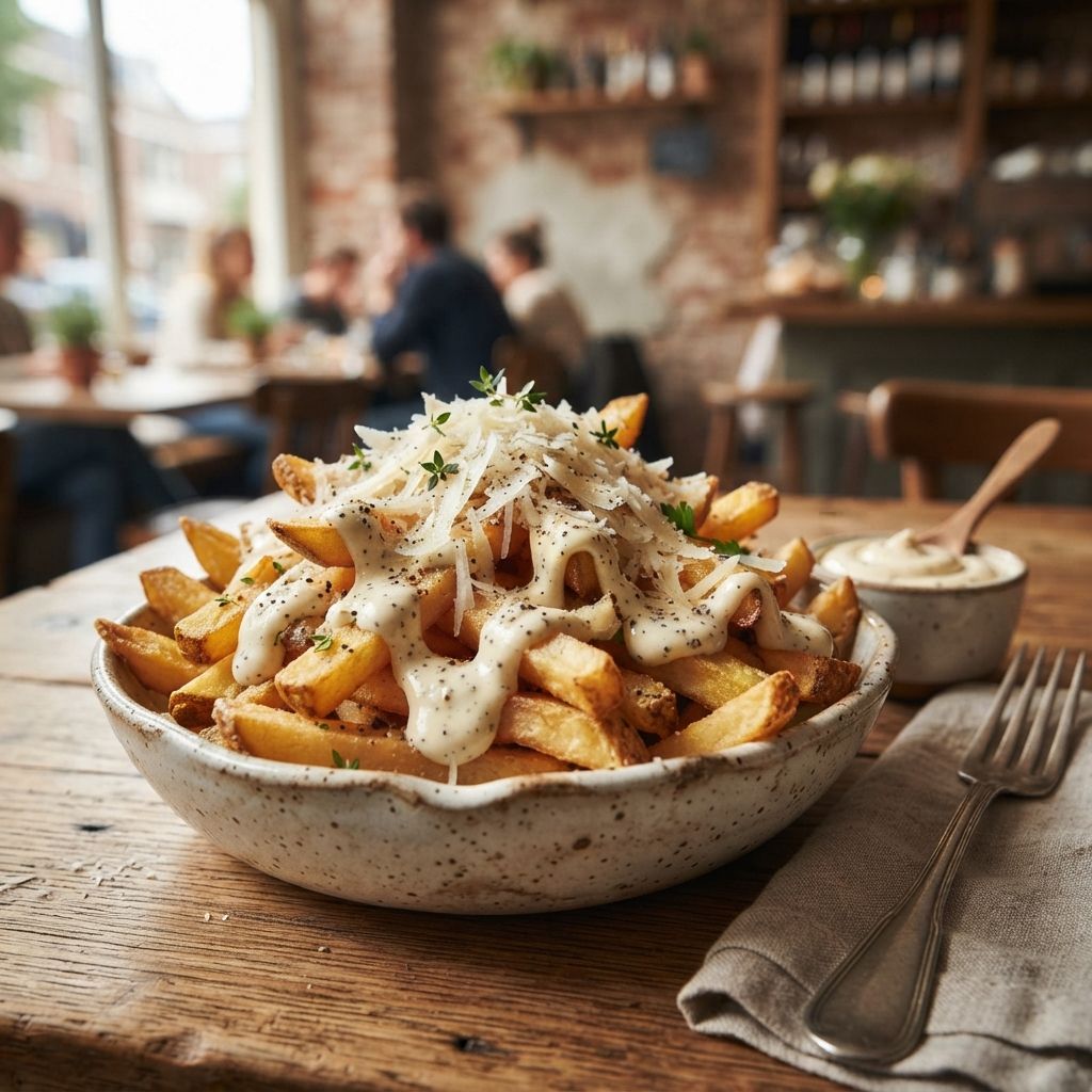 Dirty loaded French fries/dirty loaded franse frietjes