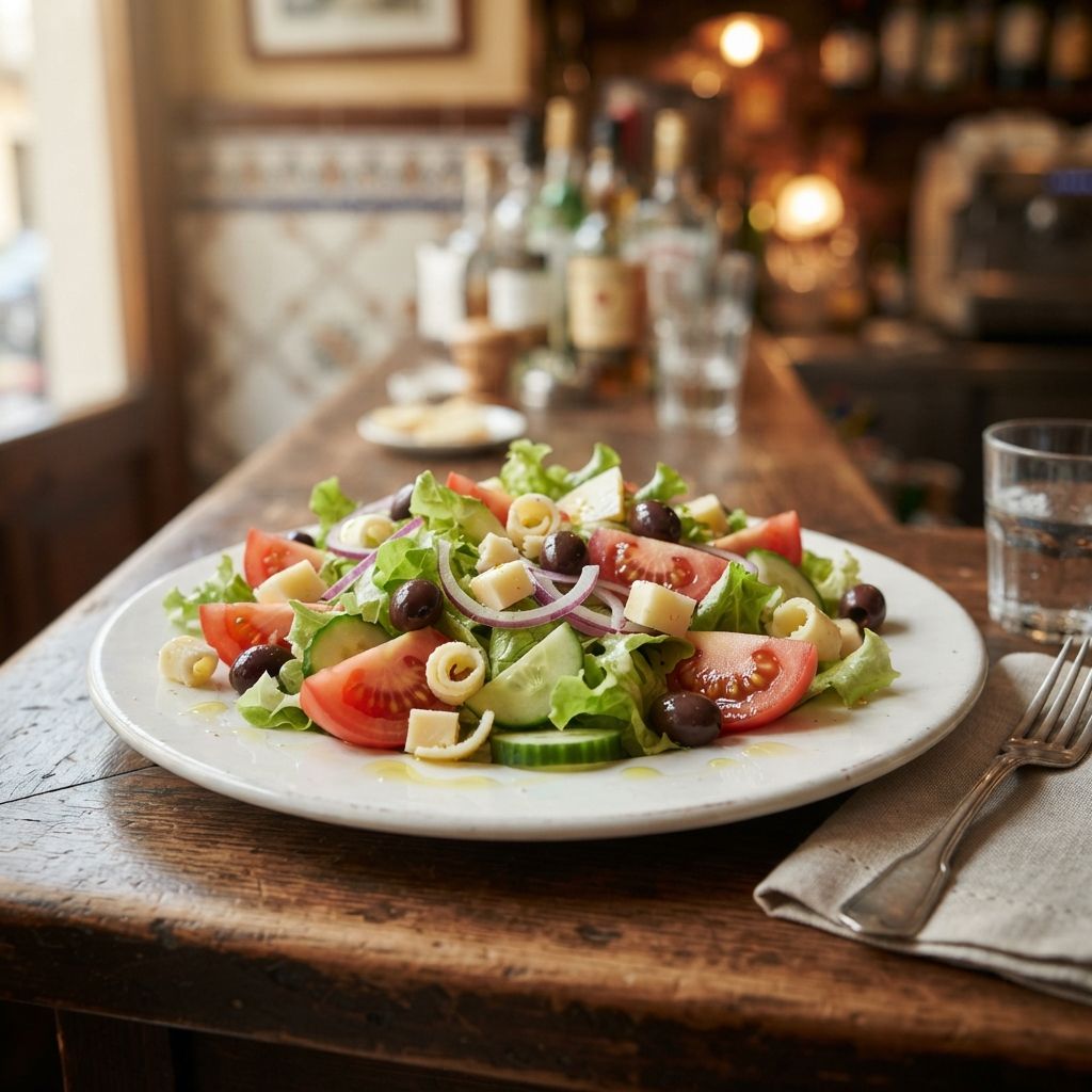 ensalada mixta con queso