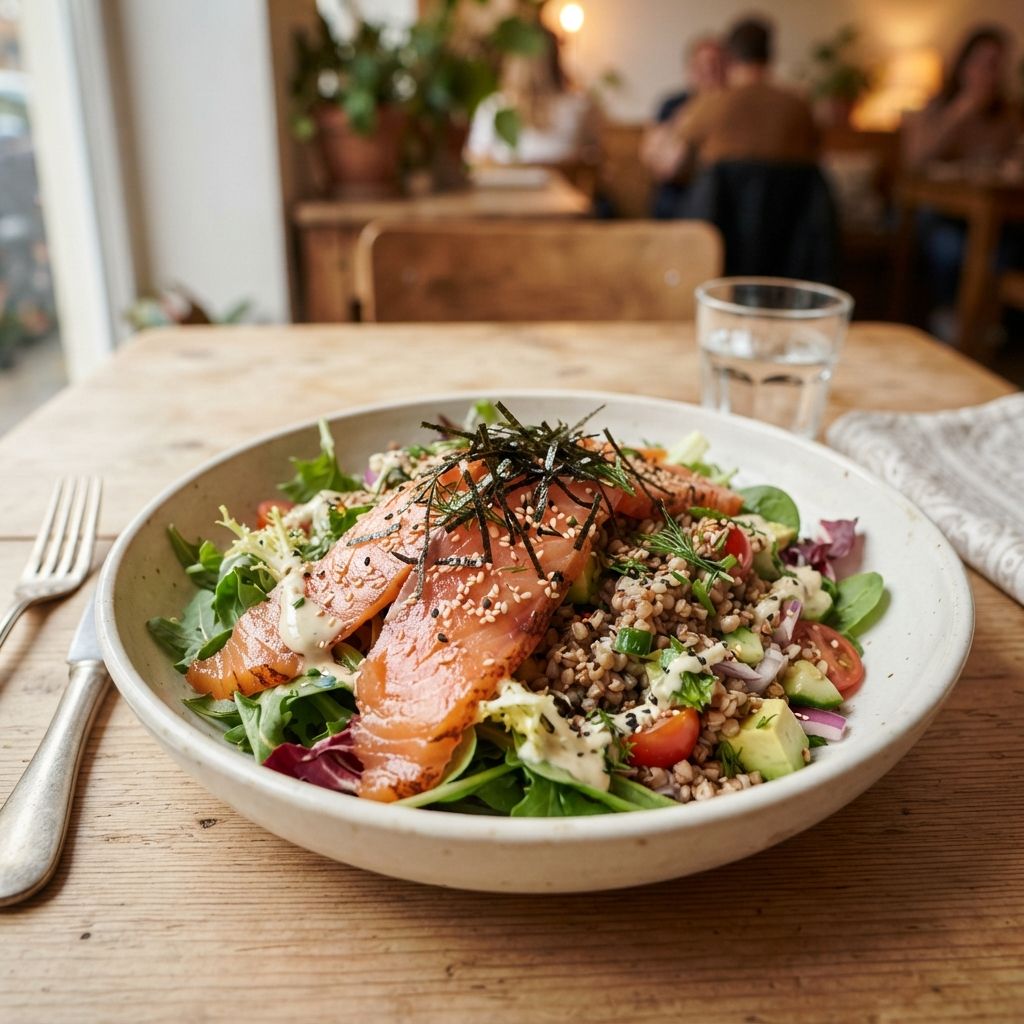 Salade wilde Alaska zalm Japans