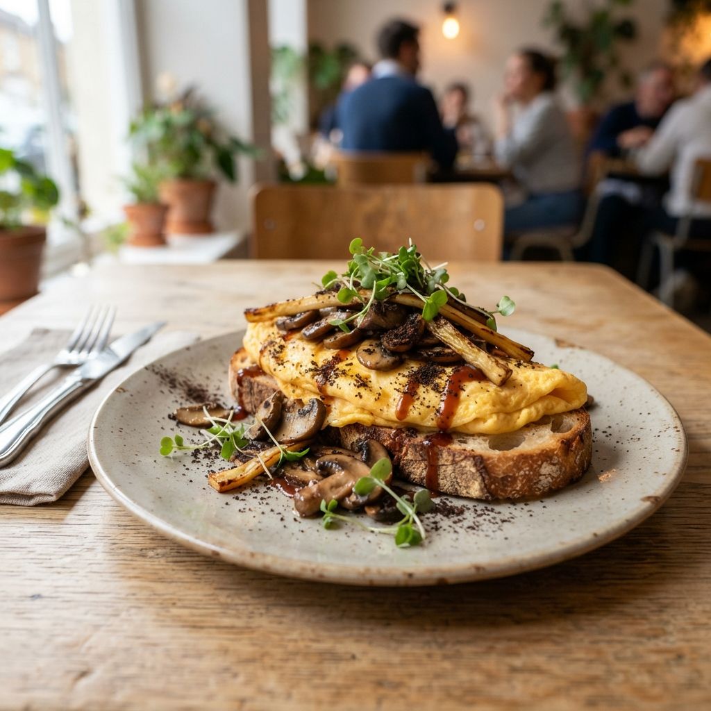 Mushroom Omelette Toast