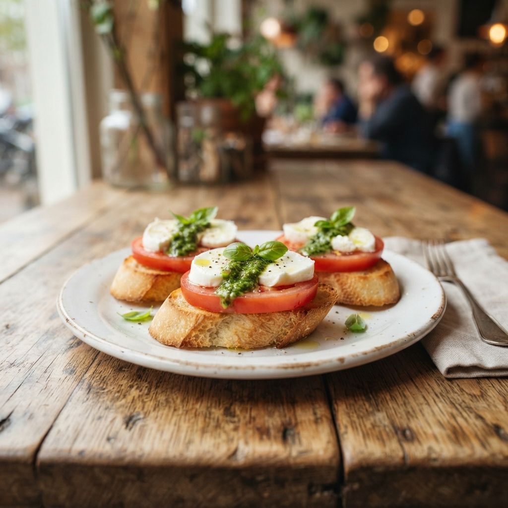 Crostini caprese