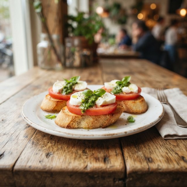 Crostini caprese