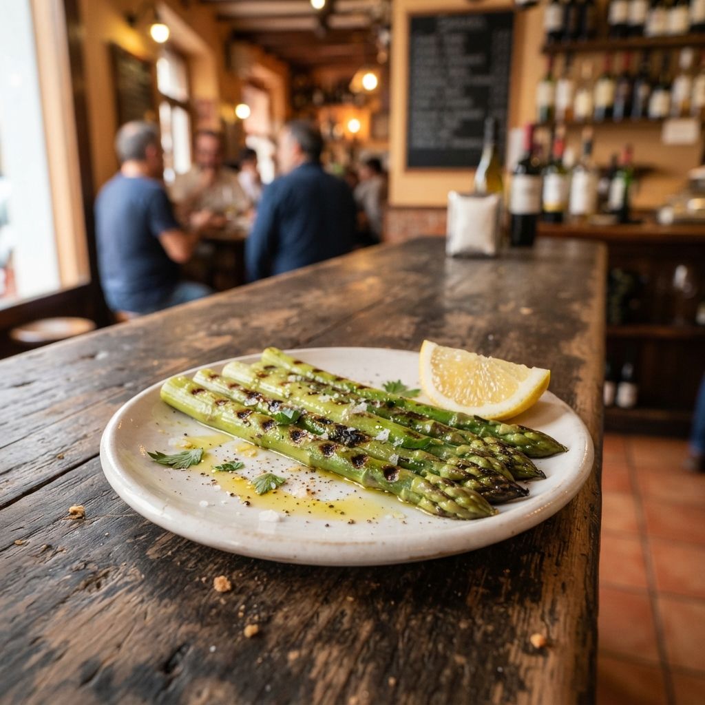 espárragos trigueros a la plancha