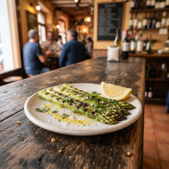 espárragos trigueros a la plancha