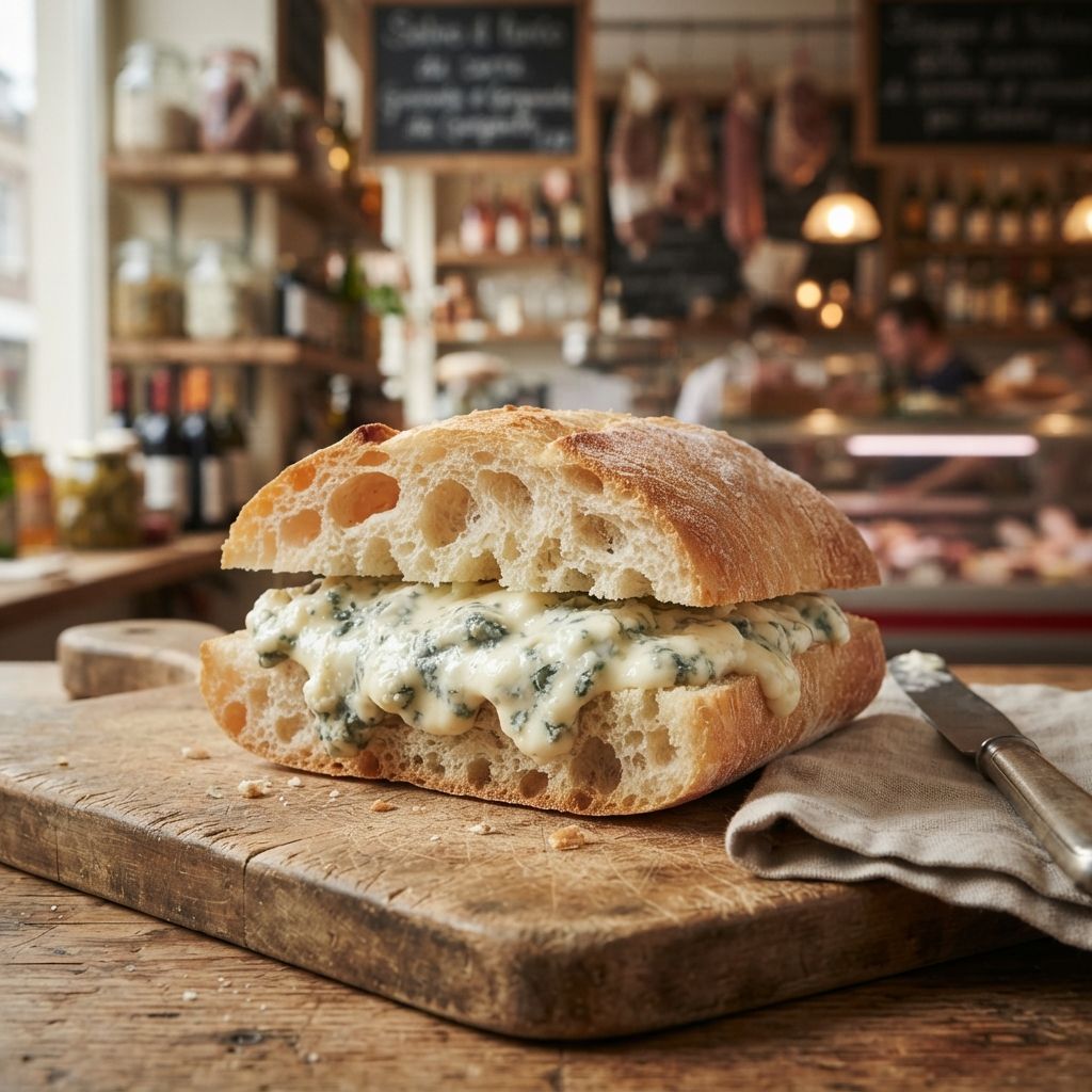 Broodje gorgonzola piccante
