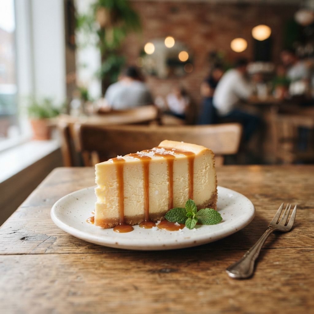 New York cheesecake with salted caramel sauce or red fruit coulis!