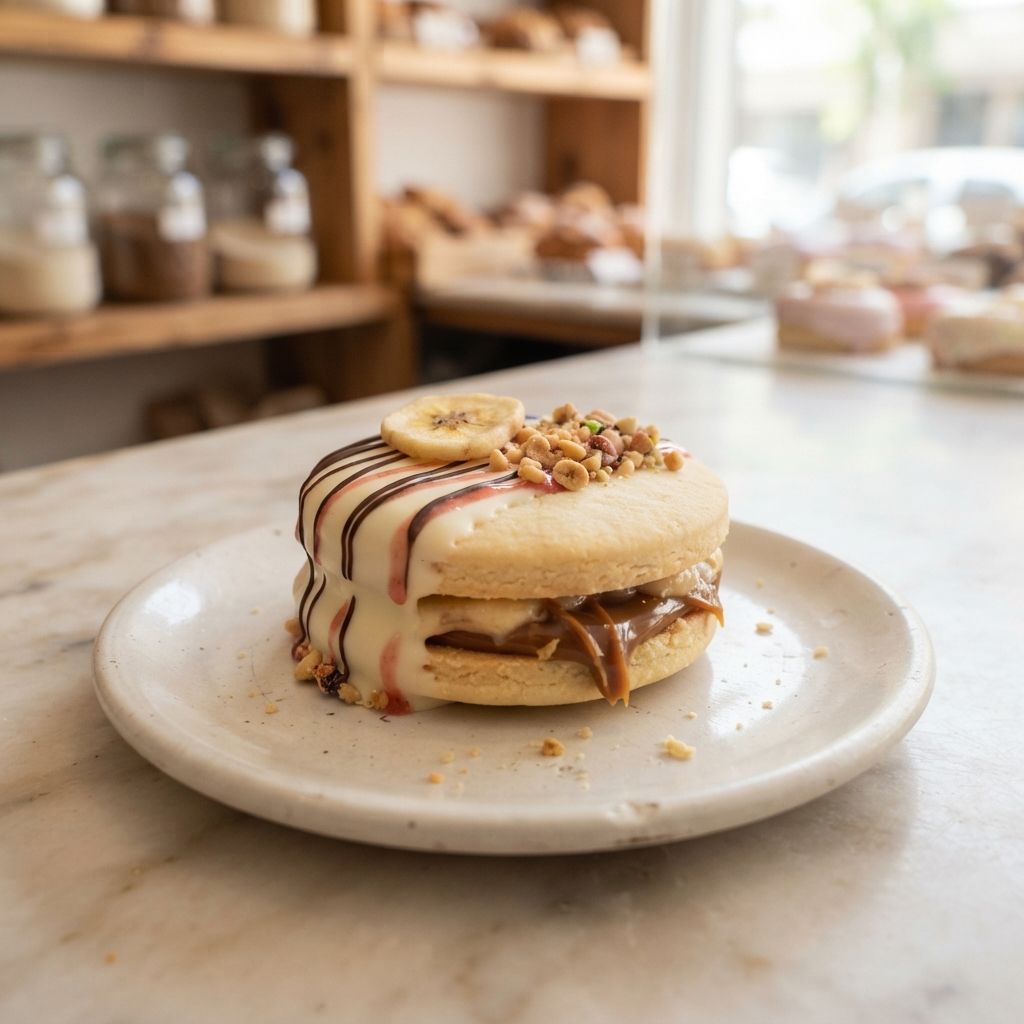 Banana split alfajor