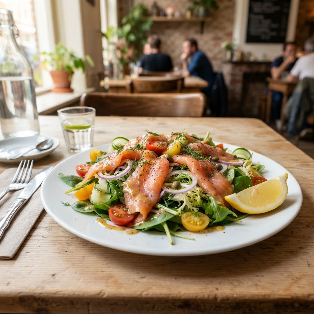Gerookte zalm salade