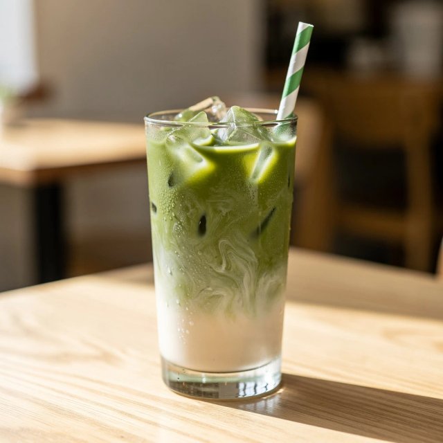 Iced matcha latte soja