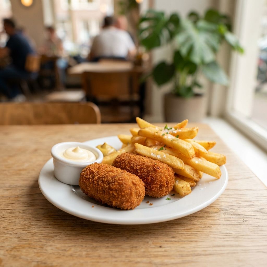 Croquettes with fries