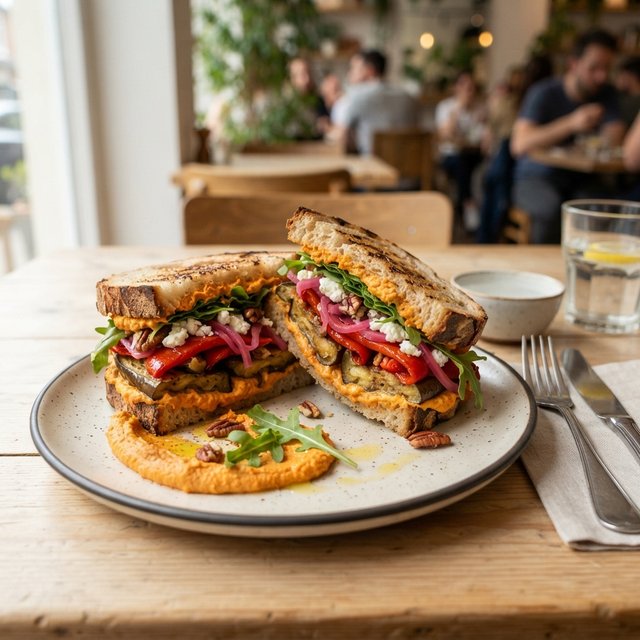 PAPRIKA HUMMUS SANDWICH (vg)