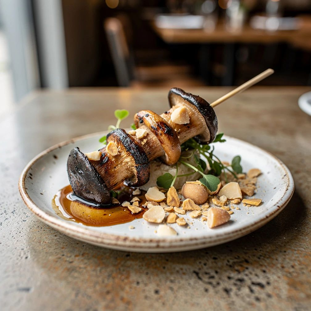 BBQ oesterzwam skewer