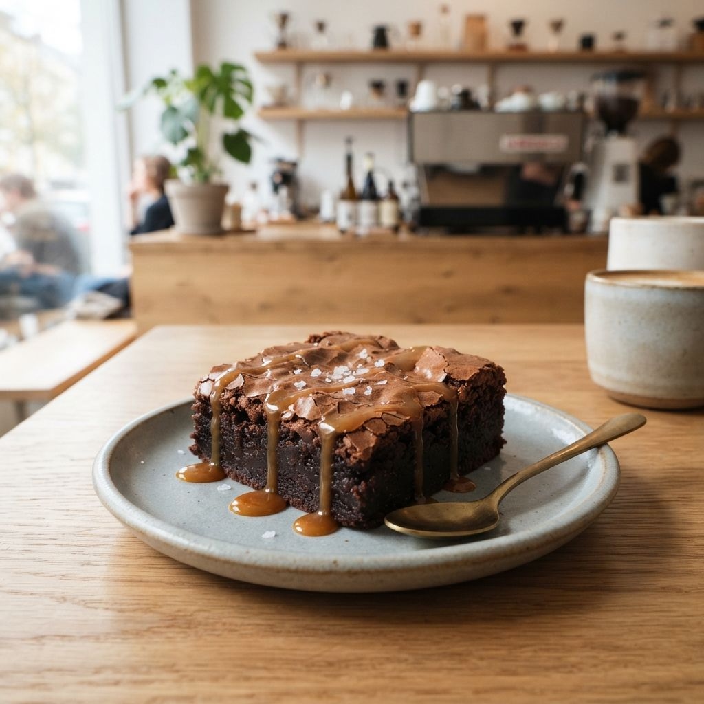 Salted caramel brownie