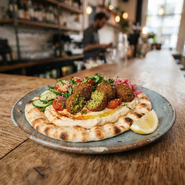Falafel en hummus