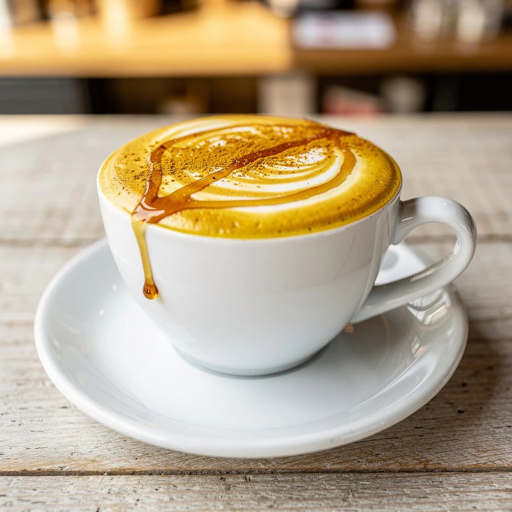 Golden coconut latte
