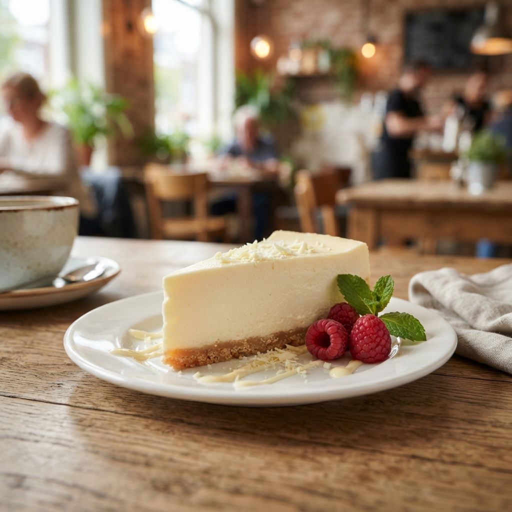 Witte chocolade cheesecake