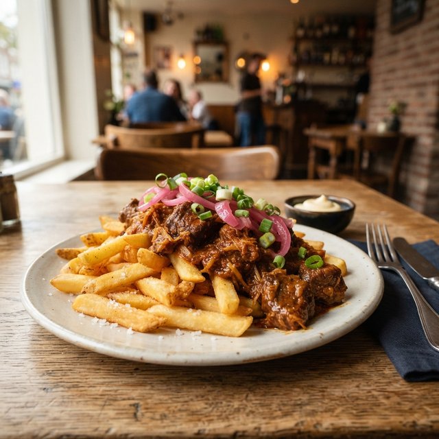 Friet met Rendang
