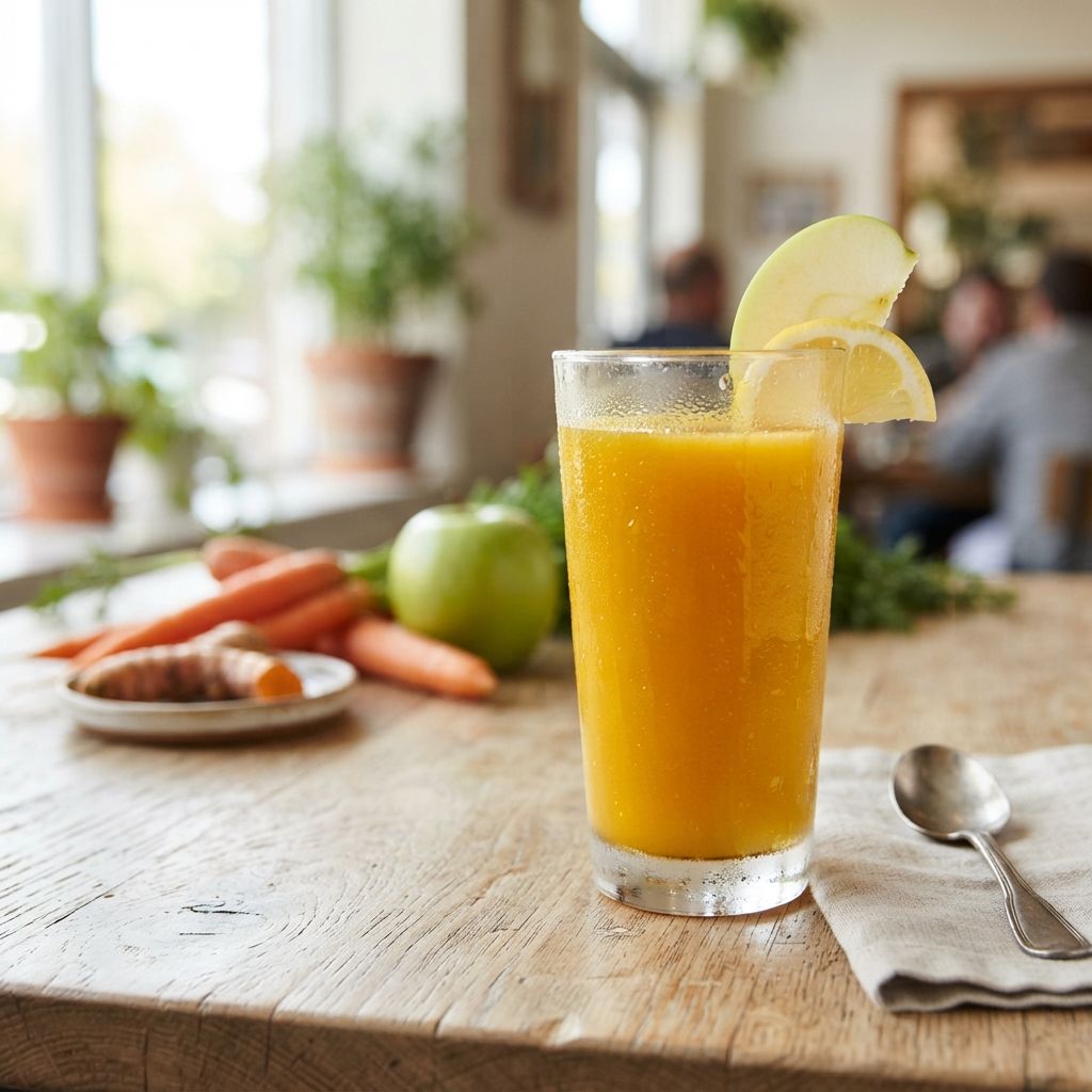 Turmeric, Lemon, Carrot and Green Apple Juice
