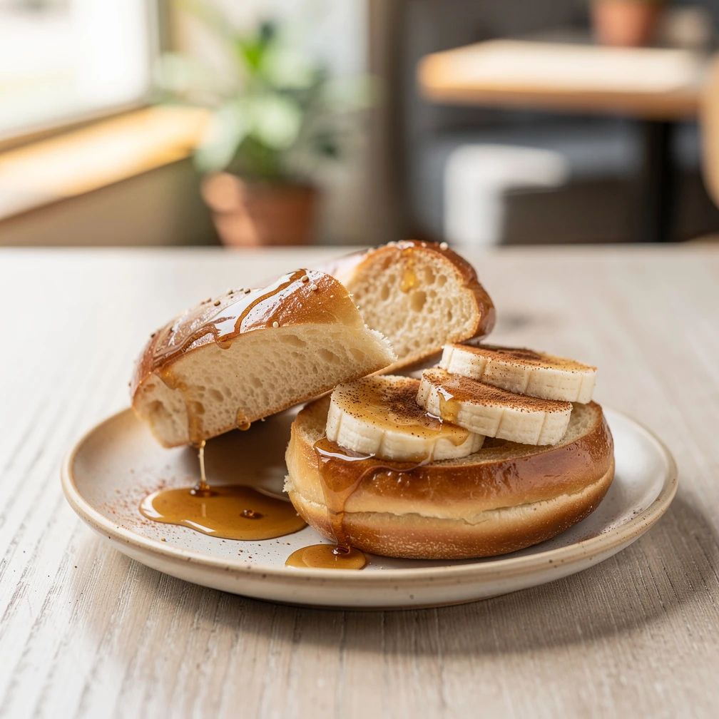 Banaan & ahorn bagel