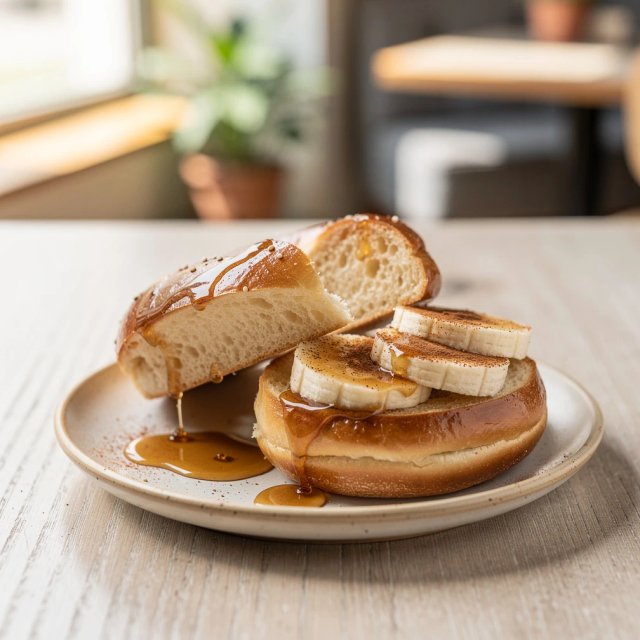 Banaan & ahorn bagel